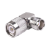 Adaptador de TNC Macho a TNC Hembra en Ángulo Recto, RoHs Compliant, Níquel/ Oro/ Teflón.