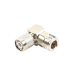 Adaptador en Ángulo Recto de Conector TNC Macho a N Hembra, Níquel/ Oro/ Teflón.