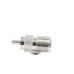 Conector UHF Hembra (SO-239) en Línea, de Anillo Plegable para Cable RG-58/U, RG-142/U, Níquel/ Plata/ Delrin.