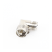 Adaptador en Ángulo Recto, de Conector UHF Macho (PL-259) a UHF Hembra (SO-239), Níquel/ Oro/ Delrin.