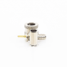 Conector Mini UHF Macho, 50 Ohm, de Anillo Plegable para Cables RG-58/U, RG-142/U, Niquel/Oro/Delrin.