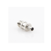 Conector Mini-UHF Hembra en Línea, de Anillo Plegable para Cable Coaxial RG-8/X, 9258, LMR-240, Níquel/ Plata/ Teflón.