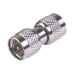 Adaptador Barril, de Conectores Mini-UHF Machos, Níquel/ Oro/ Teflón.