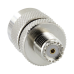 Adaptador en Línea de Conector Mini UHF Hembra a UHF Macho (PL-259), Níquel/ Oro/ Teflón.
