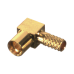 Conector MMCX Hembra en Ángulo Recto de Anillo Plegable para Cable RG-174/U, Grupo B, Oro/ Oro/ Teflón.