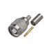 Conector TNC Macho Inverso de Anillo Plegable para Cable RG-58/U, Níquel/ Oro/ Teflón.