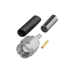 Conector SMA Macho Inverso de Anillo Plegable para Cables RG-174/U, RG-316/U, Níquel/ Oro/ Teflón.