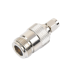 Adaptador en Línea, de Conector SMA Macho Inverso a N Hembra, Níquel/ Oro/ Teflón.