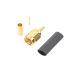 Conector SMA Macho de Anillo Plegable para Cables RG-174/U, 8216, Oro/ Oro/ Teflón.