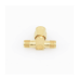 Adaptador en T, de Conector SMA Macho a Doble SMA Hembras, Oro/ Oro/ Teflón.