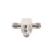 Adaptador en Forma T, de Triple Conectores SMA Hembra, Níquel/ Oro/ Teflón.
