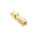 Adaptador Tipo Barril, de Conector SMA Macho a SMA Macho, Oro/ Oro/ Teflón.â€‹