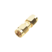 Adaptador Tipo Barril, de Conector SMA Macho a SMA Macho, Oro/ Oro/ Teflón.â€‹