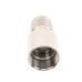 Conector TNC Macho de Rosca Izquierda Métrica, Tipo Rosca para RG-8/U, 9913, LMR-400, CNT-400 del Grupo I,  Plata/ Oro/ Teflón.