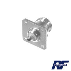 Conector N Hembra, montaje chasis de 4 perforaciones a 18 mm.