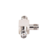 Adaptador en Forma T, de Triple Conectores SMA Hembra, Níquel/ Oro/ Teflón.