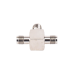 Adaptador en Forma T, de Triple Conectores SMA Hembra, Níquel/ Oro/ Teflón.