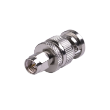 Adaptador en Línea de Conector SMA Macho a BNC Macho, Níquel/ Oro/ Teflón.