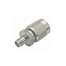 Adaptador en Línea, de Conector SMA Hembra a TNC Macho, Níquel/ Oro/ Teflón.