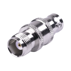 Adaptador en Línea de Conector TNC Hembra a BNC Hembra, Níquel/ Oro/ Teflón.