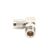 Adaptador en Ángulo Recto de Conector TNC Macho a N Hembra, Níquel/ Oro/ Teflón.