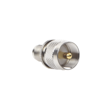 Adaptador en Línea de Conector TNC Hembra a UHF Macho (PL-259), Níquel/ Oro/ Teflón.