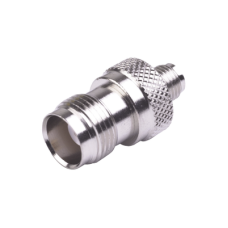 Adaptador en Línea de Conector TNC Hembra a SMA Hembra, Niquel/ Oro/ Teflón.