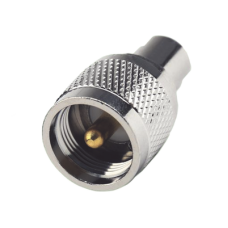 Adaptador en Línea de FME Macho a UHF Macho (PL-259), Níquel/ Oro/ Teflón. Adaptador en Línea de FME Macho a UHF Macho (PL-259), Níquel/ Oro/ Teflón.