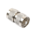 Adaptador Barril en Línea, de Conector UHF Macho (PL-259) a UHF Macho (PL-259), Níquel/ Plata/ Teflón.