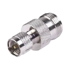 Adaptador en Línea, de Conector Mini-UHF Macho a N Hembra, Níquel/ Oro/ Teflón. Adaptador en Línea, de Conector Mini-UHF Macho a N Hembra, Níquel/ Oro/ Teflón.