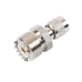 Adaptador en Línea de Conector Mini UHF Macho a UHF Hembra (SO-239), Níquel/ Oro/ Teflón.