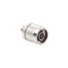 Adaptador en Línea, de Conector Mini UHF Hembra a N Macho, Níquel/ Oro/ Teflón. Adaptador en Línea, de Conector Mini UHF Hembra a N Macho, Níquel/ Oro/ Teflón.