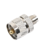 Adaptador en Línea de Conector Mini UHF Hembra a UHF Macho (PL-259), Níquel/ Oro/ Teflón.