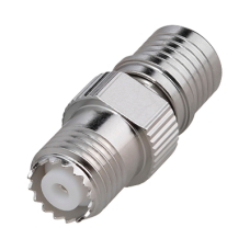 Adaptador en Línea, de Conector QMA (Quick Mate) Macho a Mini-UHF Hembra, Bronce Blanco/ Oro/ Teflón. Adaptador en Línea, de Conector QMA (Quick Mate) Macho a Mini-UHF Hembra, Bronce Blanco/ Oro/ Teflón.