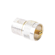 Adaptador UNIDAPT Hembra a UHF Macho (PL-259). Plata / Oro / Teflón.