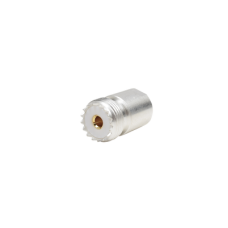 Adaptador UNIDAPT Hembra a UHF Hembra (SO-239). Plata-Oro-Teflón.