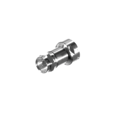 Adaptador UNIDAPT Hembra a F Macho, Plata / Oro / Teflón.