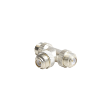 Adaptador triple UNIDAPT Macho en T. Plata / Oro / Teflón.