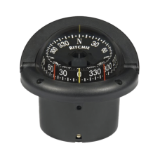 Brújula en color negro para timonel, con iluminación nocturna color verde.