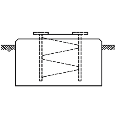 Anclaje tipo Base Corta para Sección SSV5N (Incluida en torres SS050HD90K y SS040HD90K).