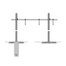 Guía de Cable Horizontal Tipo Puente Sencilla de 12