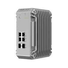 Switch Industrial PoE hasta , Ideal para temperaturas Extremas y protección contra descargas, 4 Puertos Gigabit PoE 802.3 af/at, 2 puertos SFP Administrable Cloud Switch Industrial PoE hasta , Ideal para temperaturas Extremas y protección contra descargas, 4 Puertos Gigabit PoE 802.3 af/at, 2 puertos SFP Administrable Cloud