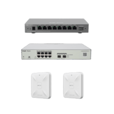 Solución Completa de Red para hasta 200 Clientes y hasta 4 servicios de Internet., Ideal para Iniciar un Proyecto de Hotelería u Oficina
