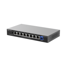 e-Lighten ONU / Switch Hibrido, Capa 2 con un Puerto PON 1G SC/UPC y 8 Puertos Ethernet 1G hasta 100 Clientes