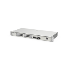 Switch Administrable Capa 2+ Plus, con 24 puertos Gigabit, 4 puertos SFP+ para fibra 10Gb, gestión gratuita desde la nube. Switch Administrable Capa 2+ Plus, con 24 puertos Gigabit, 4 puertos SFP+ para fibra 10Gb, gestión gratuita desde la nube.
