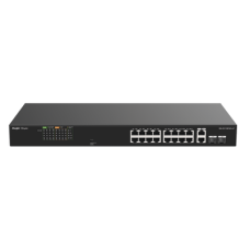 Switch PoE+ no Administrable, Hasta 120 Watts, Ideal para CCTV, 16 Puertos PoE +10/100, 2 Uplinks Gigabit y 2 SFP COMBO Switch PoE+ no Administrable, Hasta 120 Watts, Ideal para CCTV, 16 Puertos PoE +10/100, 2 Uplinks Gigabit y 2 SFP COMBO