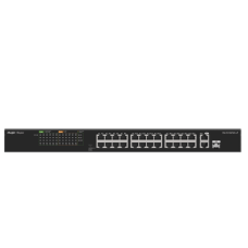 Switch PoE+ no Administrable, hasta 180 Watts Ideal para CCTV, 24 Puertos 10/100 PoE+, 2 Uplinks Gigabit (1 SFP COMBO) Switch PoE+ no Administrable, hasta 180 Watts Ideal para CCTV, 24 Puertos 10/100 PoE+, 2 Uplinks Gigabit (1 SFP COMBO)