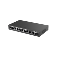 Switch Administrable con 8 puertos Gigabit PoE, 2 Uplinks Gigabit (1 SFP), gestión gratuita desde la nube Switch Administrable con 8 puertos Gigabit PoE, 2 Uplinks Gigabit (1 SFP), gestión gratuita desde la nube