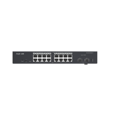 Switch L2 Administrable PoE con 16 Puertos Gigabit PoE 802.3 AF/AT + 2 SFP para fibra 1Gb, Gestión Gratuita Desde la Nube, 240 Watts