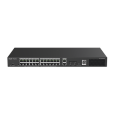 Switch Smart PoE con 24 puertos Gigabit PoE 802.3af/at + 2 SFP para fibra 1Gb, gestión gratuita desde la nube, 370w Switch Smart PoE con 24 puertos Gigabit PoE 802.3af/at + 2 SFP para fibra 1Gb, gestión gratuita desde la nube, 370w